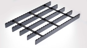 Industrial steel grating panel
